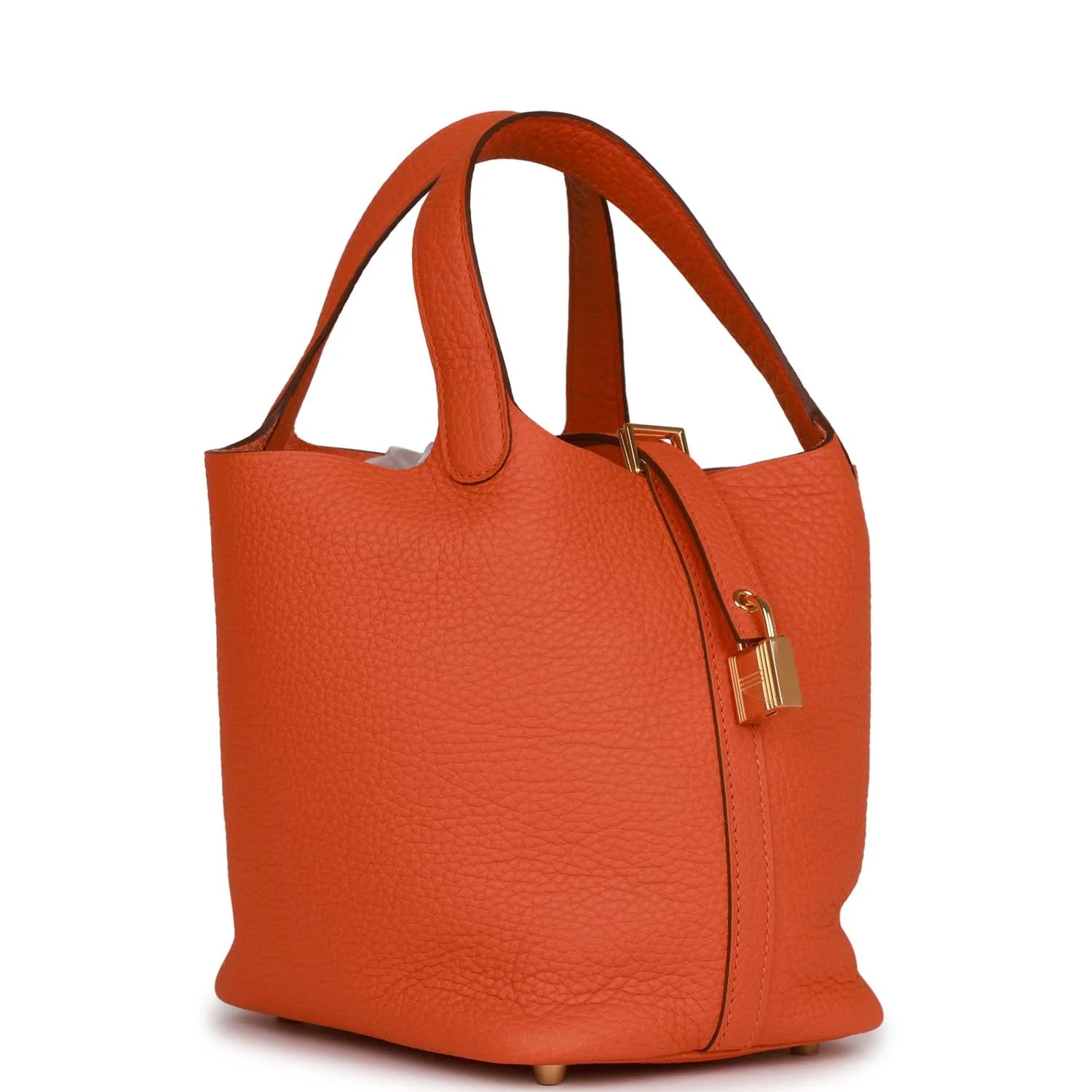 Hermès Picotin Lock 18 Orange H Clemence Gold Hardware